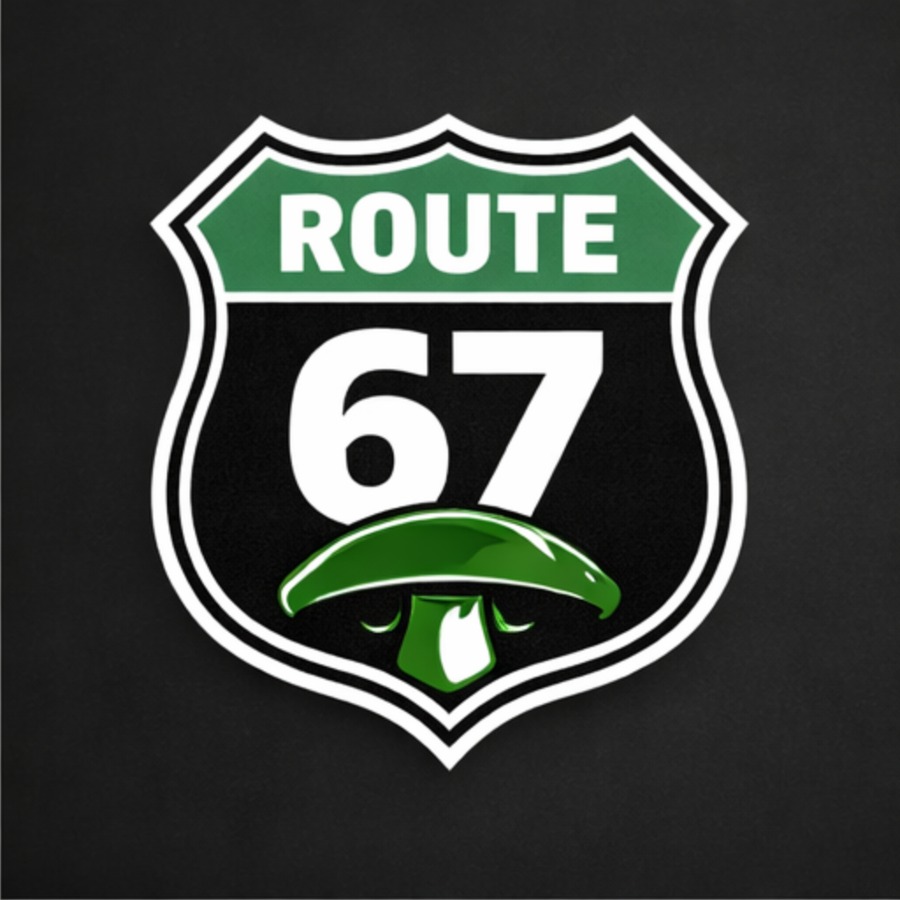 Route 67 Mushrooms shield logo